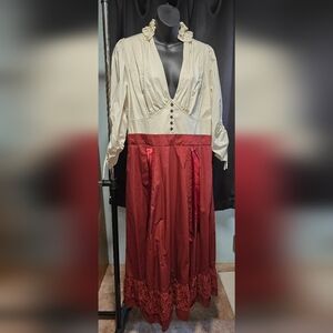 Torrid Steampunk Poplin Halloween Costume Dress Size 0X Large Victorian Cosplay